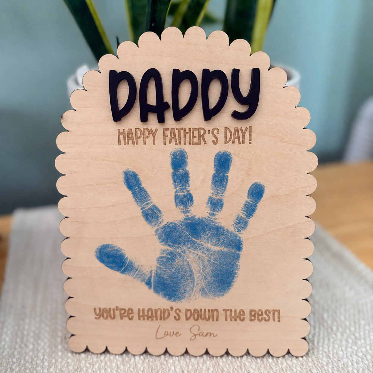 Personalized Father’s Day Handprint Plaque