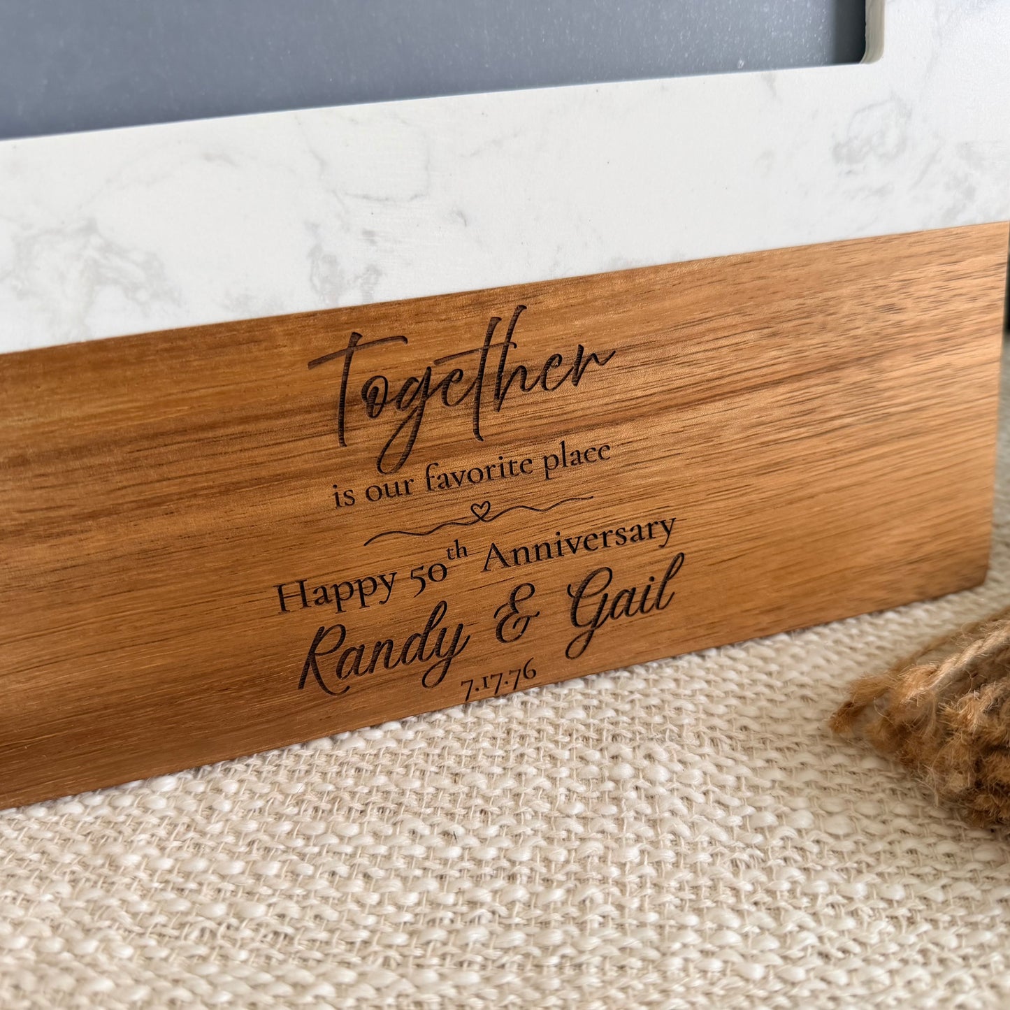 Marble & Wood Picture Frame