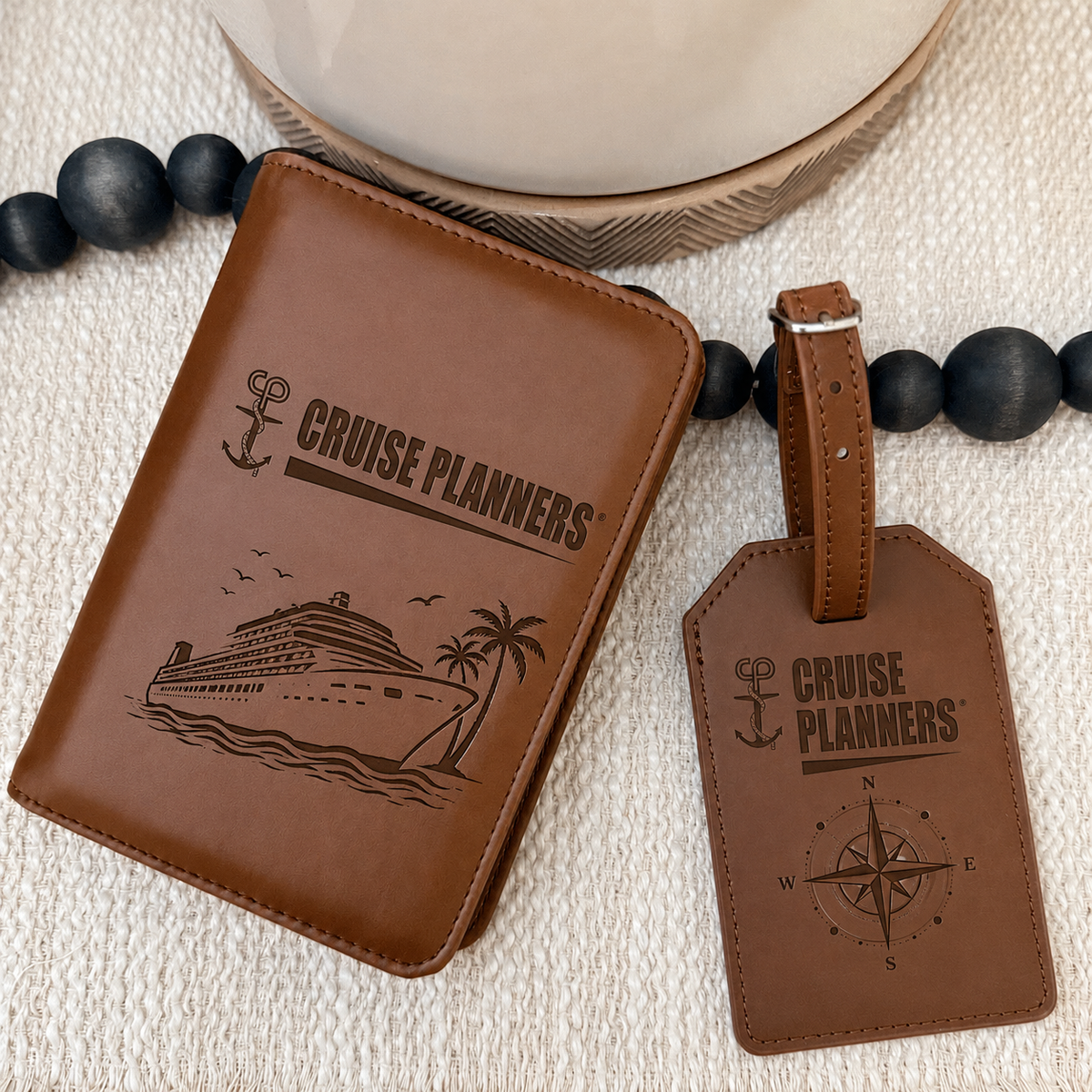 Personalized Passport Cover & Luggage Tag Gift Set