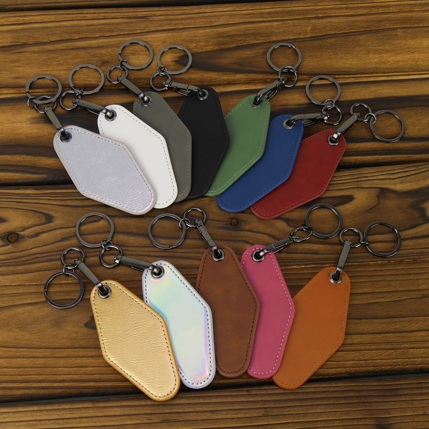 Leatherette Motel Keychain