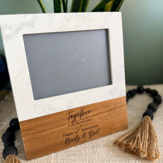 Marble & Wood Picture Frame