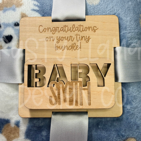 Baby Gift Blanket Tag & Gift Card Holder