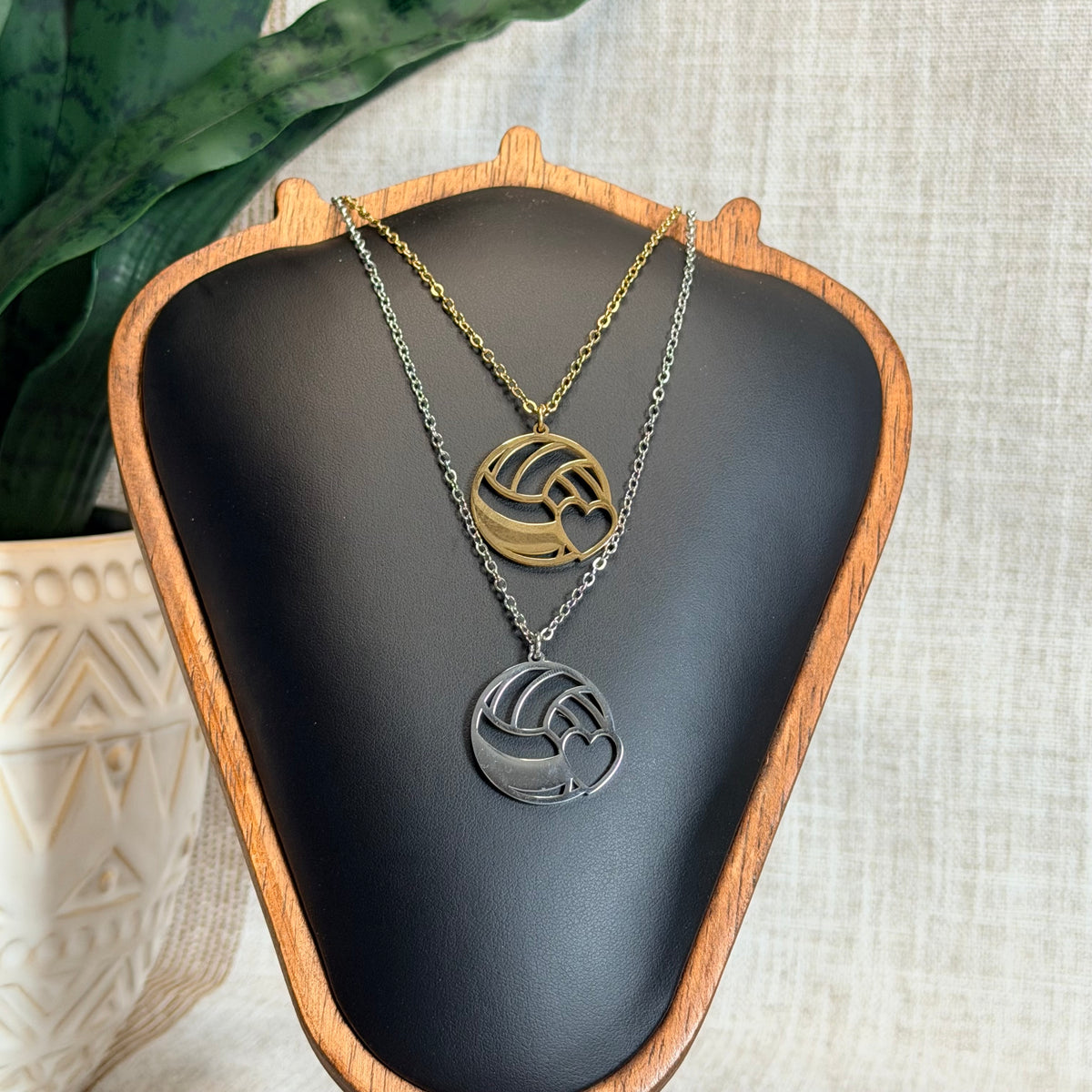 Volleyball Heart Necklace