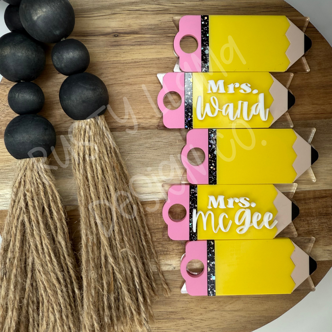 Personalized Pencil Cup Topper