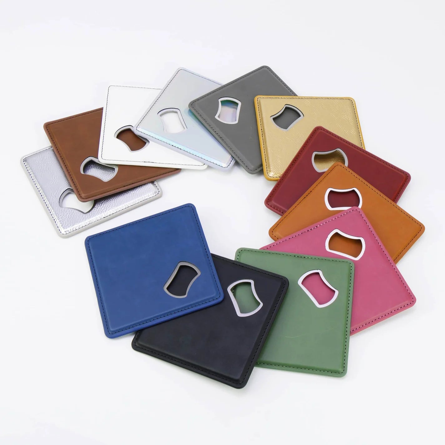 Leatherette Bottle Opener Coaster