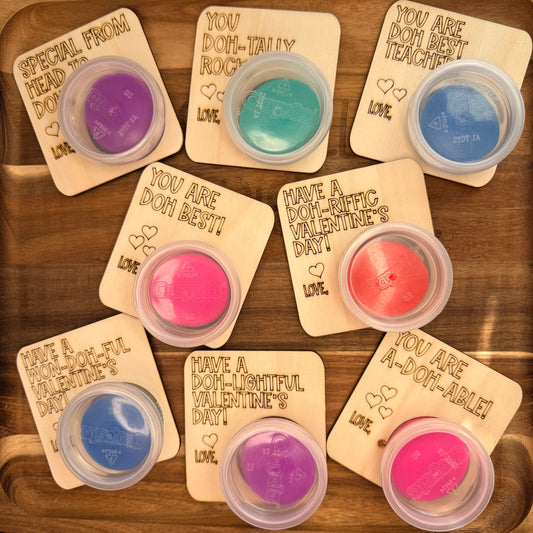 Doh-Lightful Valentine Play Dough Cards