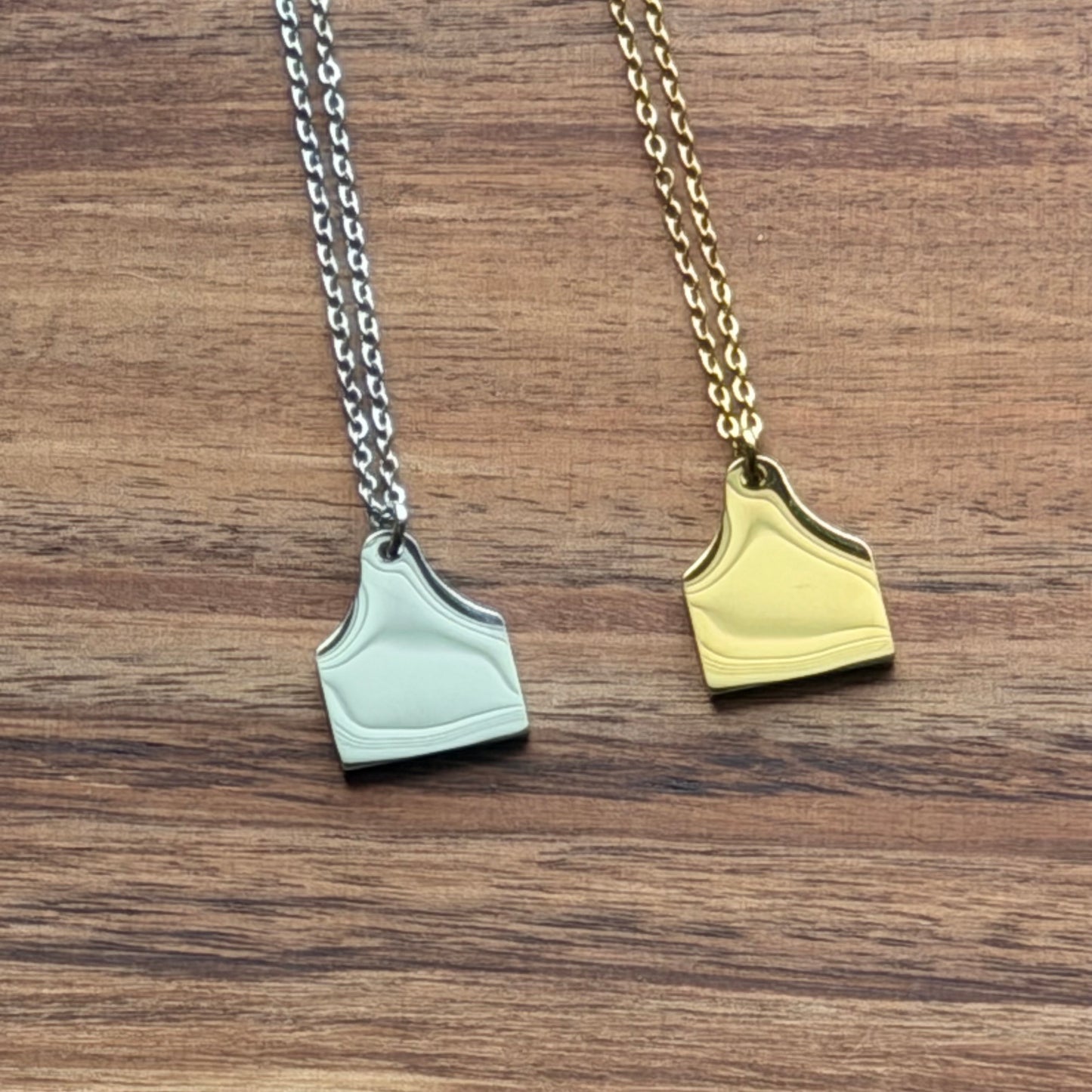 Cow Tag Pendant Necklace