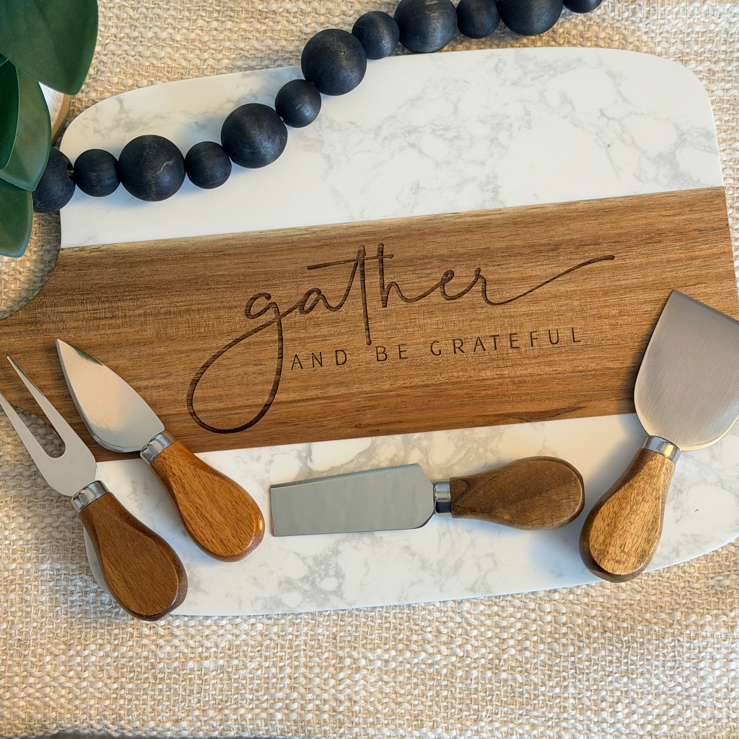 Gather Serving Board w/ Utensils