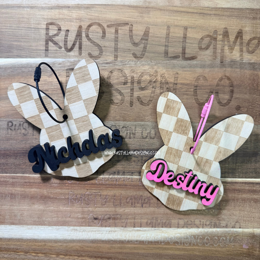 🐰 Personalized Bunny Bag Tag