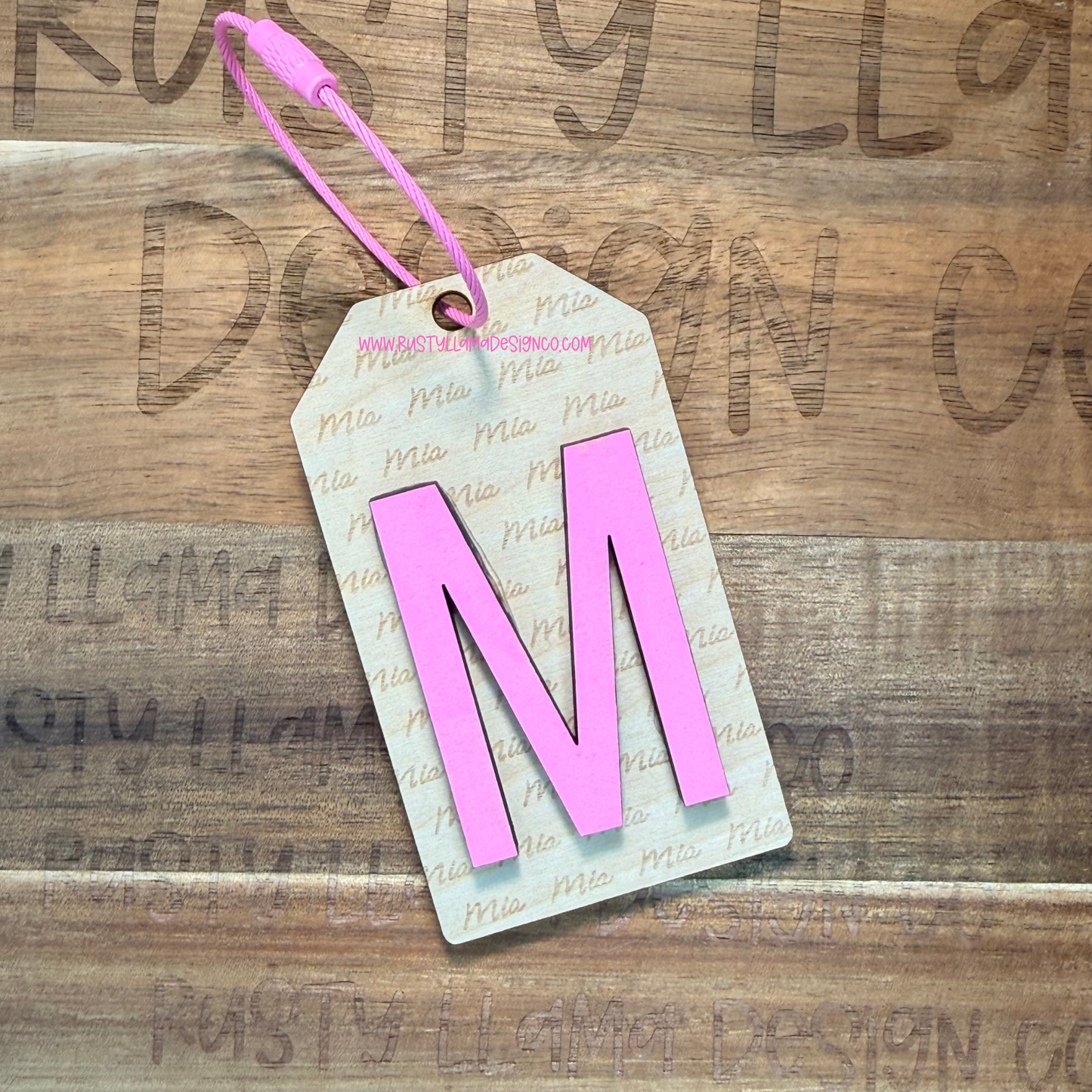✨ Personalized Initial Bag Tag
