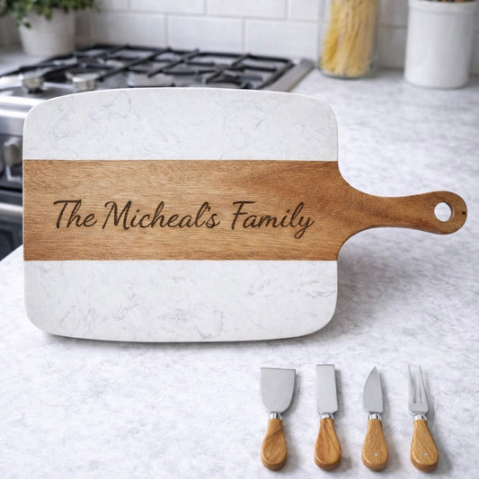 Marble Serving Board Set
