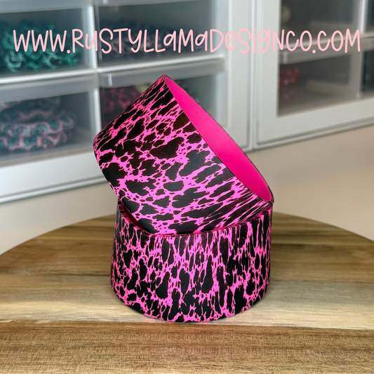 Hot Pink Cow print Tumbler Boot